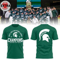 Original Michigan State Spartans Champions Helmet And Logo Hoodie T-Shirt
