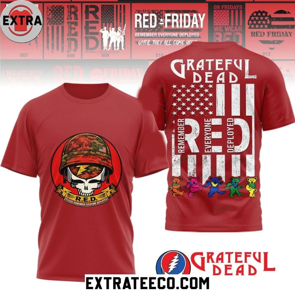 Grateful Dead R.E.D. Friday Remember Everyone Deployed Logo Two Sided Shirt – Perfect Gift for Men & Women