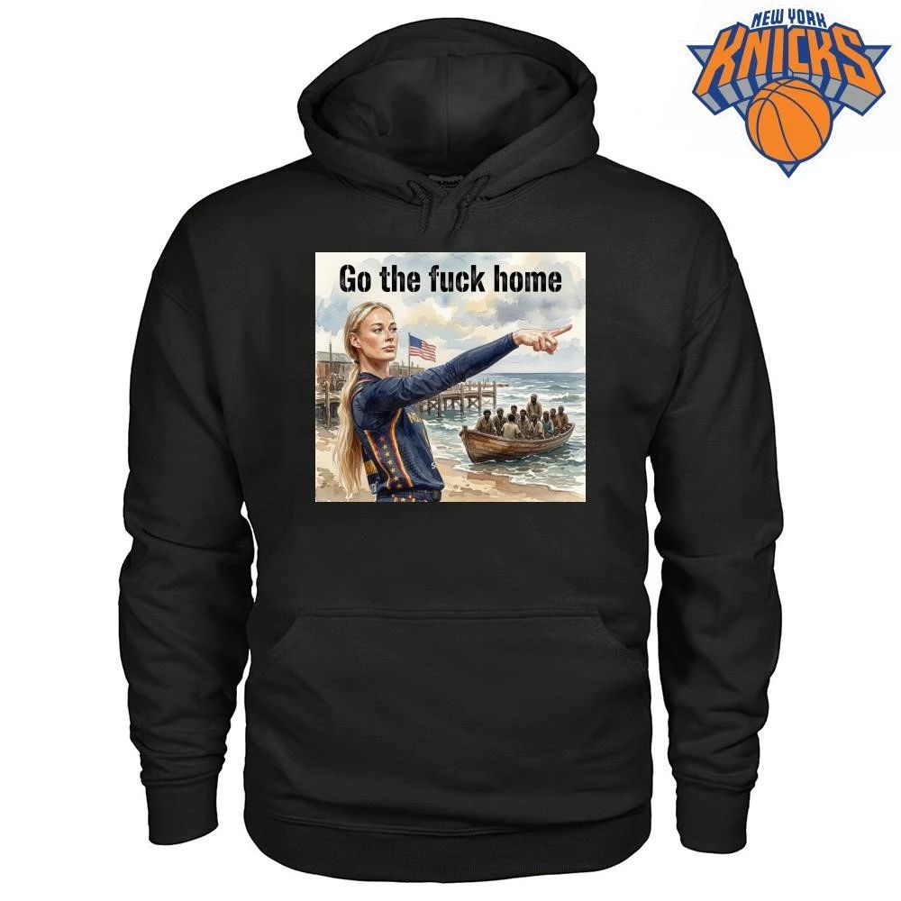 Go The Fuck Home Vintage Watercolor American Flag Coastal Wave Shirt