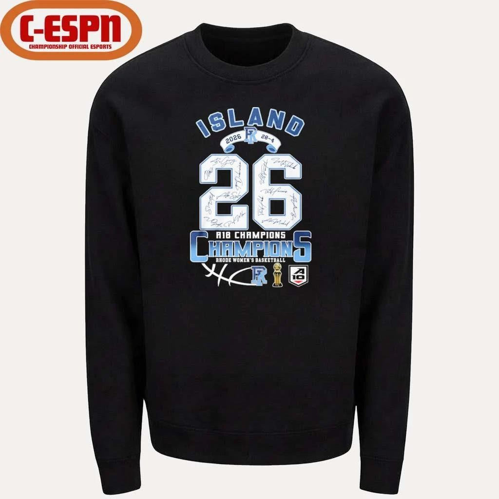 Rhode Island Women’s Basketball 2026 A10 Tournament Champions 28-4 Shirt