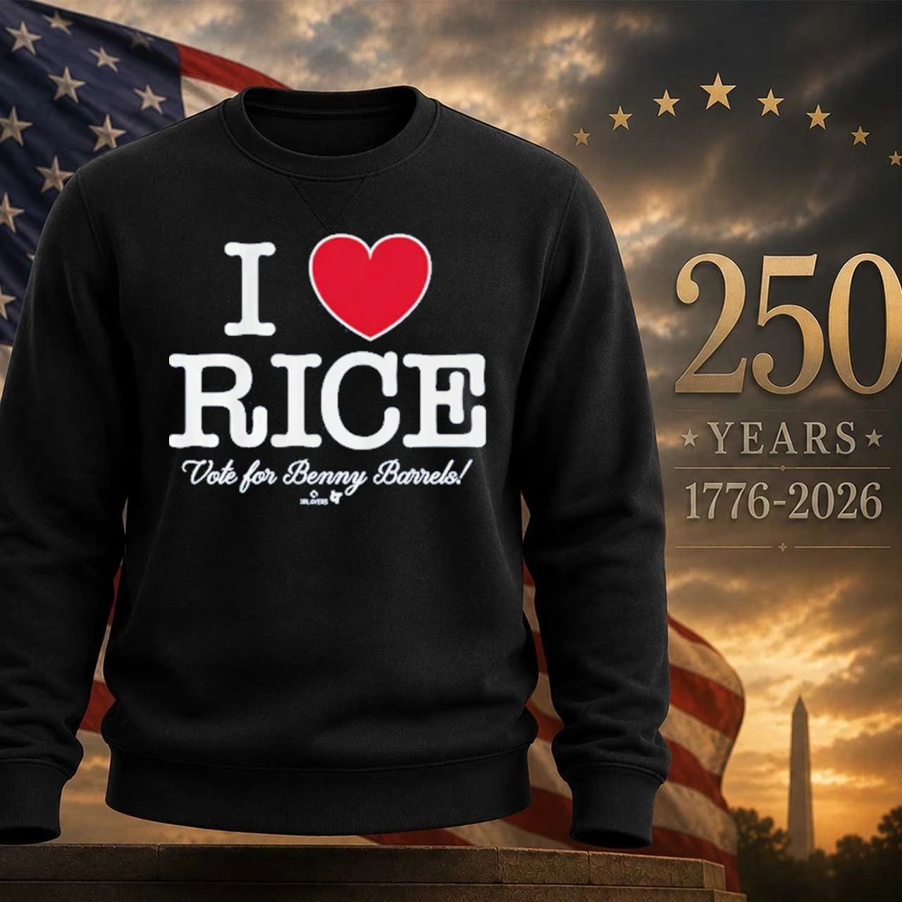 I Love Rice Ben Rice Vote for Benny Barrels T-Shirt
