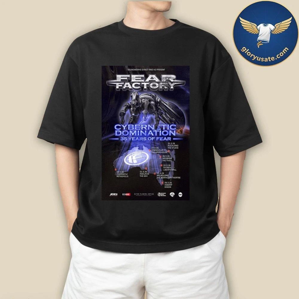 Fear Factory Cybernetic Domination 35 Years Of Fear Poster Shirt