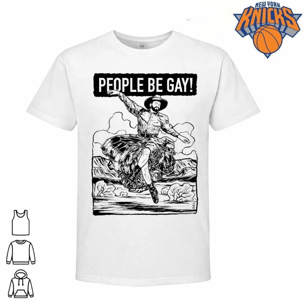 People Be Gay Dancing Cowboy Western Pride Graphic Shirt