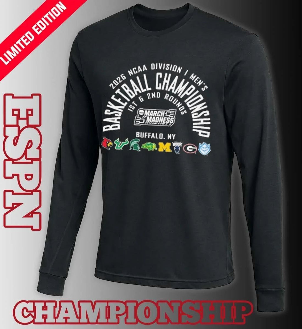 NCAA Men’s March Madness Buffalo, NY 8 Teams T-Shirt