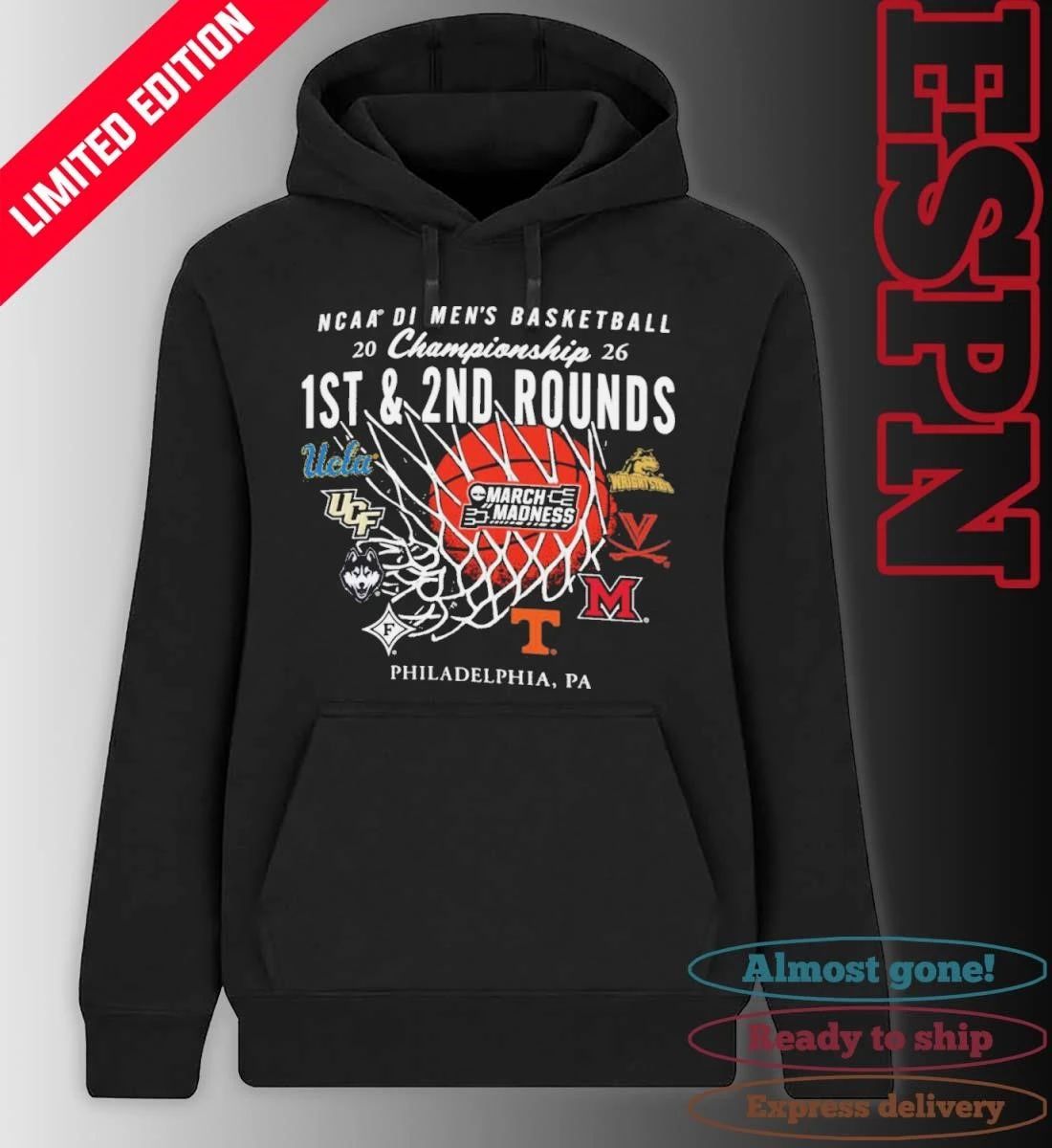 2026 NCAA DI Men’s Basketball 1st, 2nd Rounds – Philadelphia Shirt