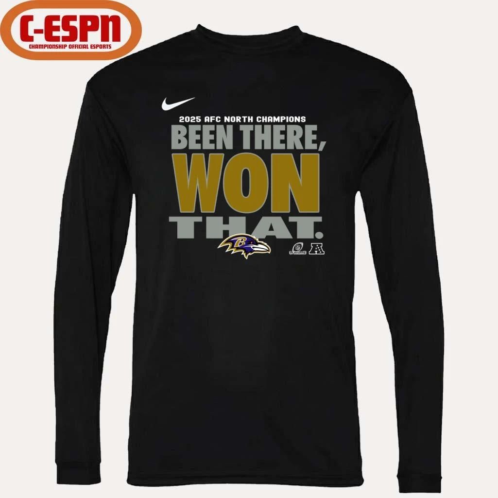 Baltimore Ravens 2025 AFC North Champions Been There, Won That T-Shirt