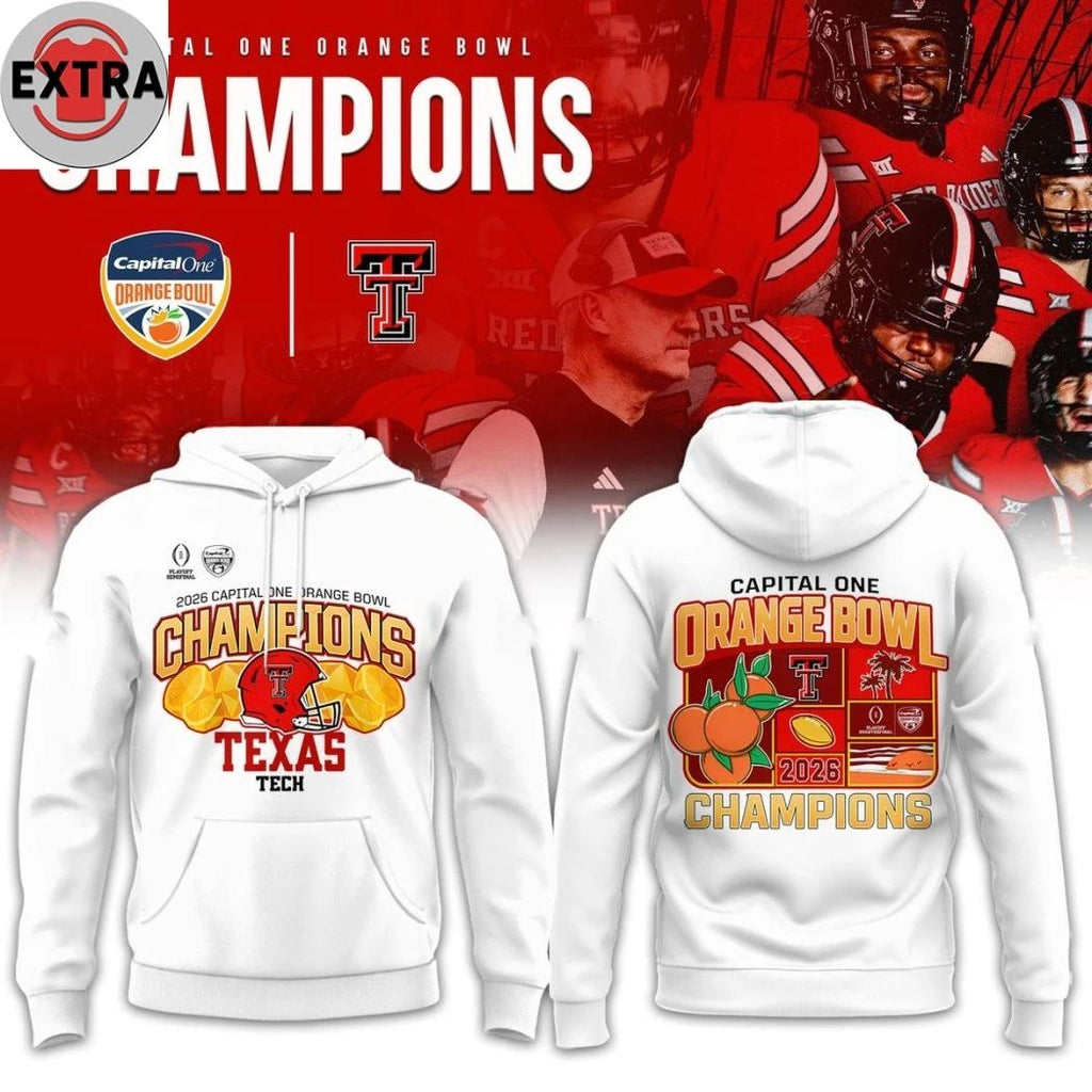 Original Texas Tech 2026 Capital One Orange Bowl Champions Logo Hoodie T-Shirt