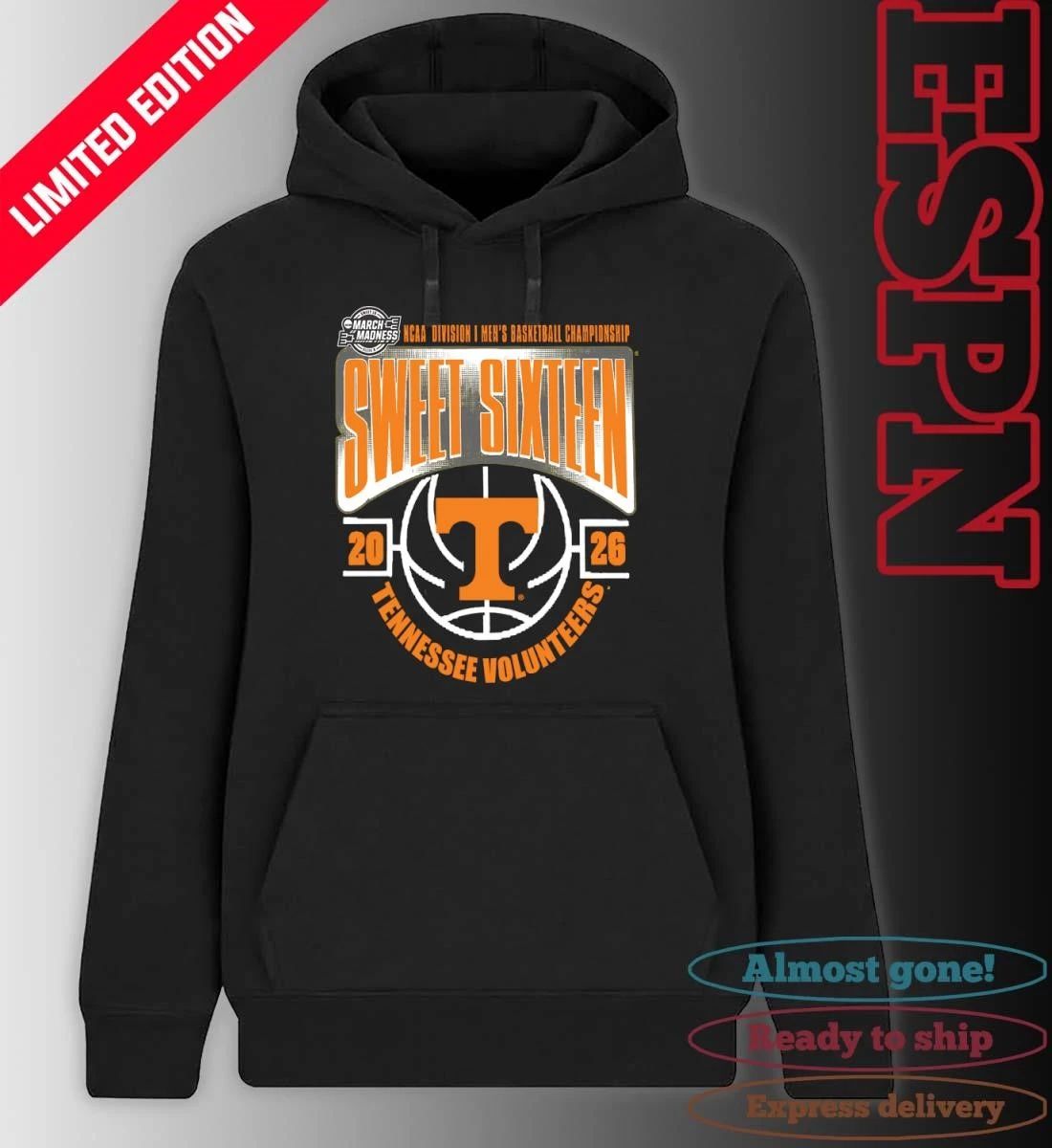 Tennessee Volunteers Sweet 16 NCAA DI Men’s Basketball Tournament March Madness 2026 T-Shirt
