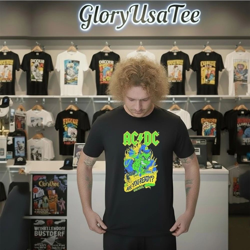 AC DC PWR Up Tour 2026 Sao Paulo Pop Up Merch At Tokio Marine Hall On February 28 March 4 2026 Are You Ready Brasil T-Shirt