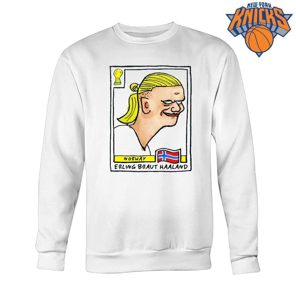 Erling Braut Haaland Norway World Cup Football Caricature Sticker Meme shirt