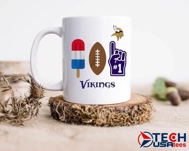 Minnesota Vikings Americana Pop popsicle football and number 1 shirt