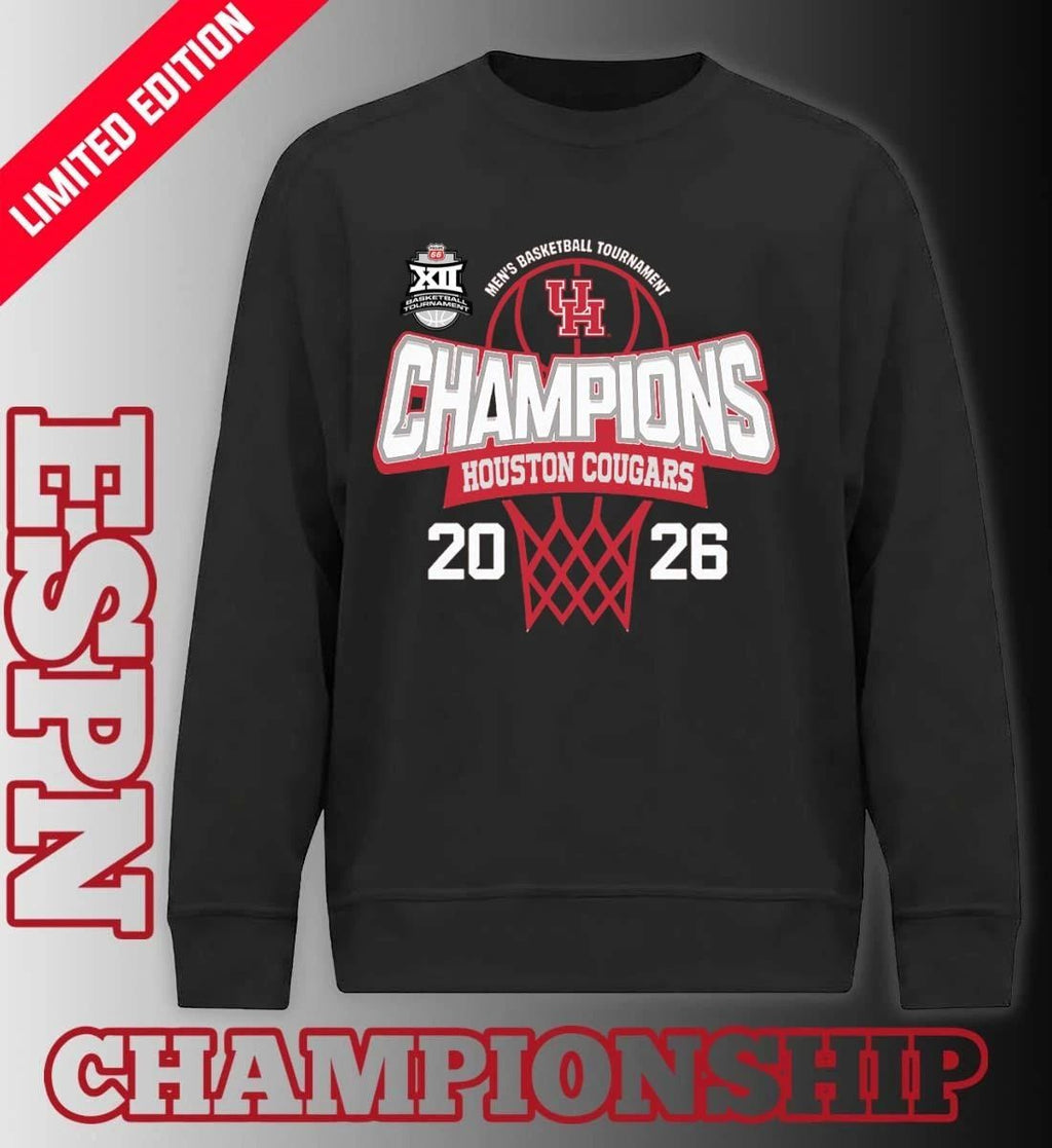 Big 12 Conference Men’s Basketball Tournament 2026 Champions Houston Cougars T-Shirt