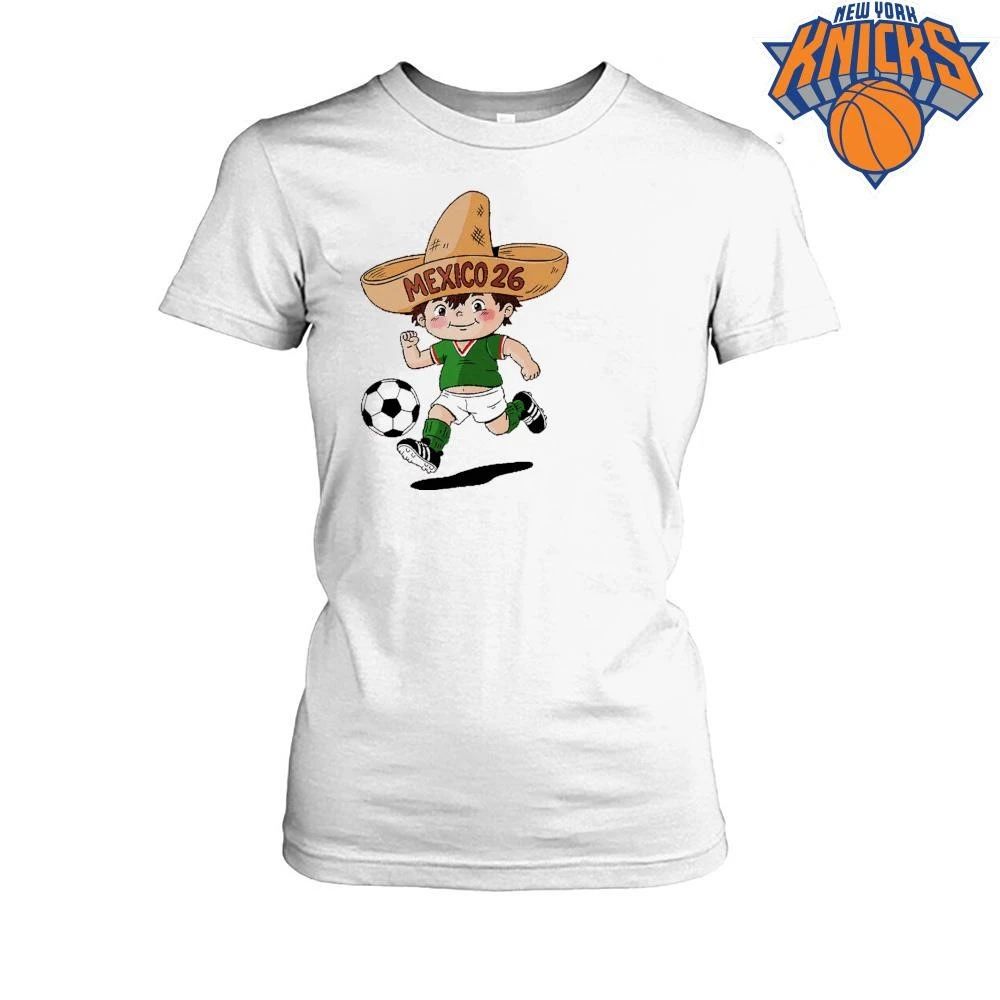 Mexico 26 World Cup Cute Mascot Sombrero Soccer Kid Shirt
