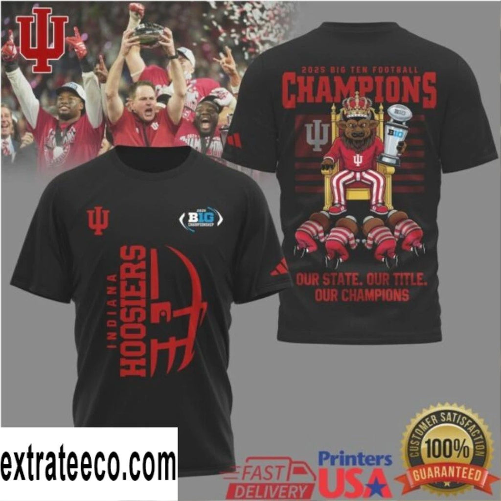 UConn Huskies Men’s Basketball 2025 Big Ten Football Champions Our State Our Title Our Champion Logo Shirt