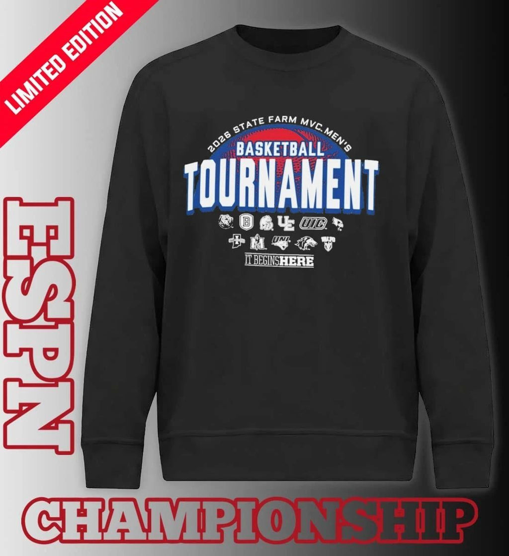It Begins Here 2026 Missouri Valley Conference Men’s Basketball Championship T-Shirt