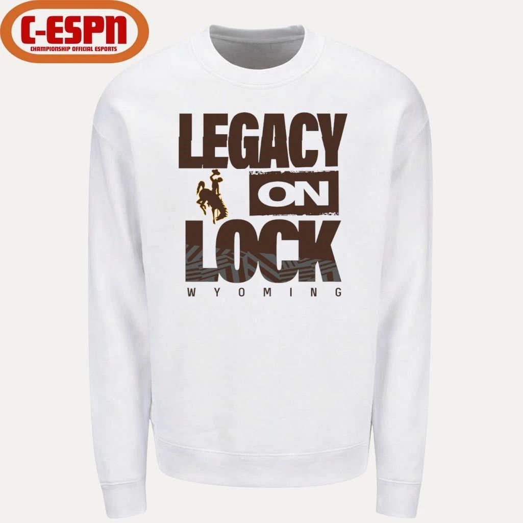 Wyoming Cowgirl Basketball Legacy On Lock Bench T-Shirt