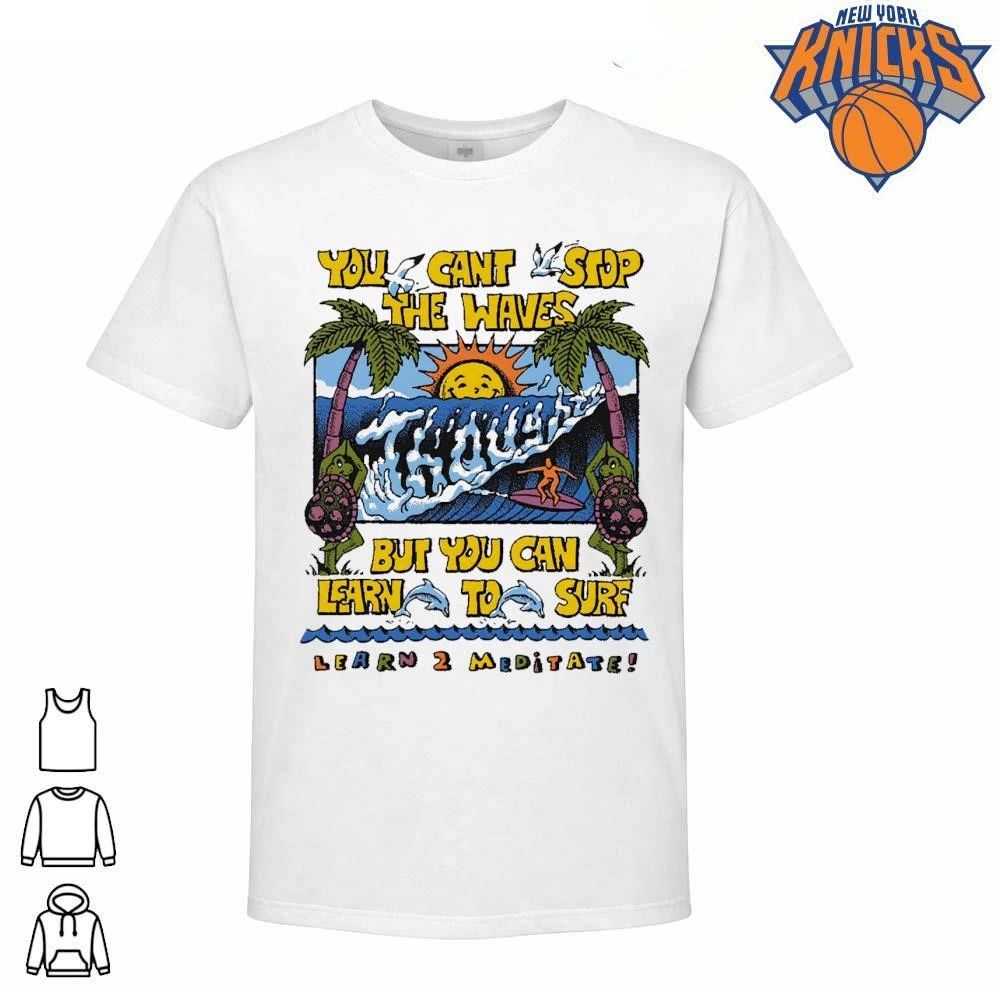 Retro Surf Meditation Motivation Cant Stop The Waves Learn To Surf Shirt